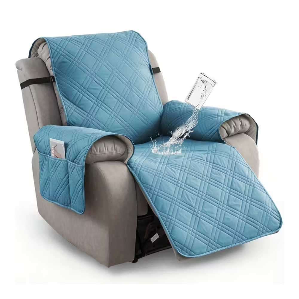 1pc 100% Waterproof Recliner Chair Cover, Non Slip Recliner Covers for Recliner Chair with Pocket, Pet Scratch-Resistant Sofa Slipcover, Washable Furniture Protector, Easy to Install for Living Room, Valentine's Day Gift, Valentine's Day Home Decor.