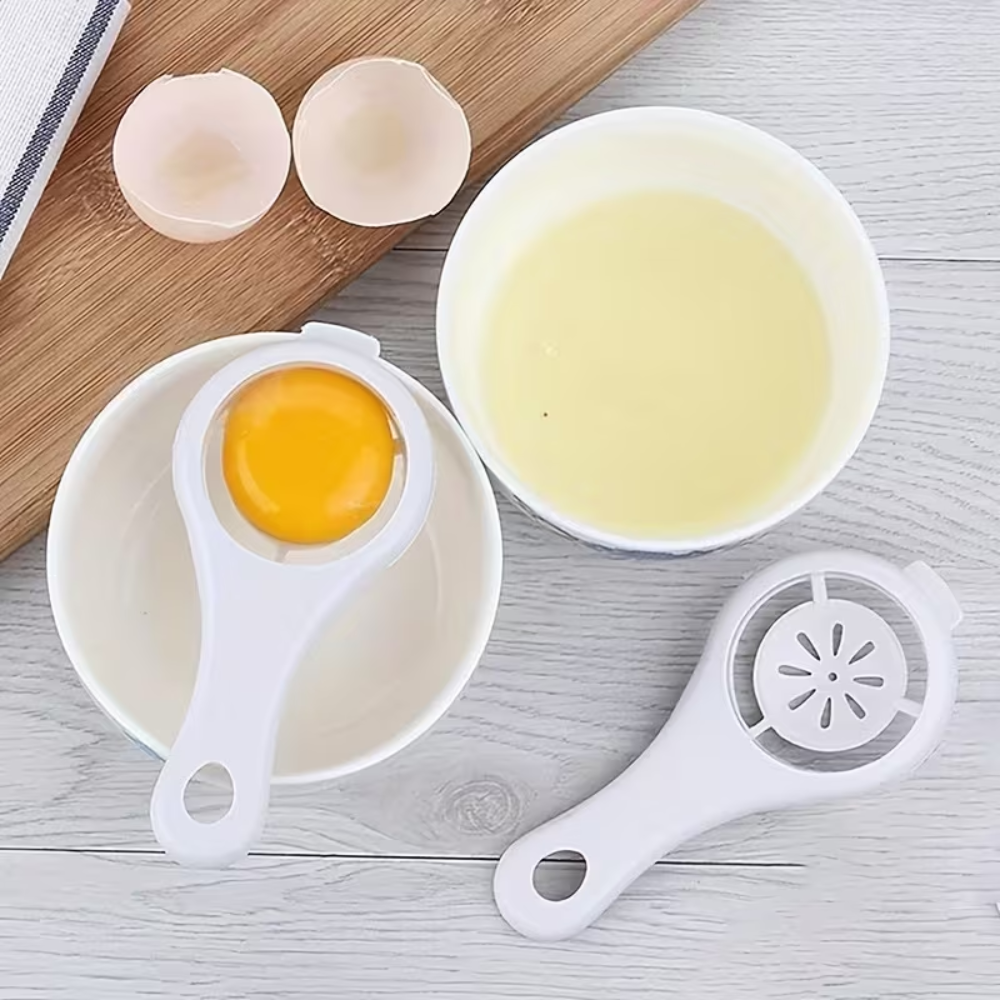 Egg Separator 3 Pack - Egg White Yolk Filter Tool, BPA Free Plastic Egg Strainer for Baking & Cooking
