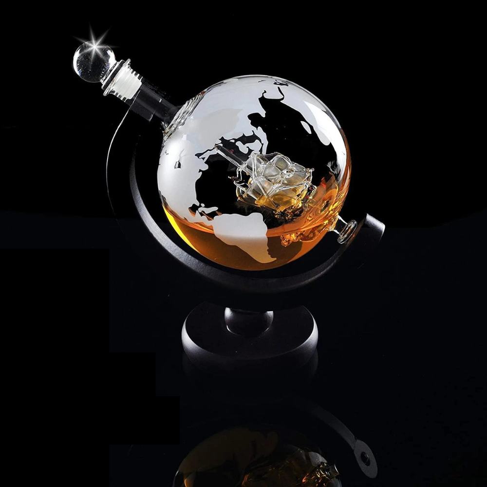 Globe Ship Whiskey Decanter-Wine and Whiskey Decanter