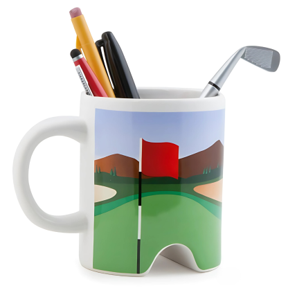 Golf Mug Pen Set-Wine & Whiskey