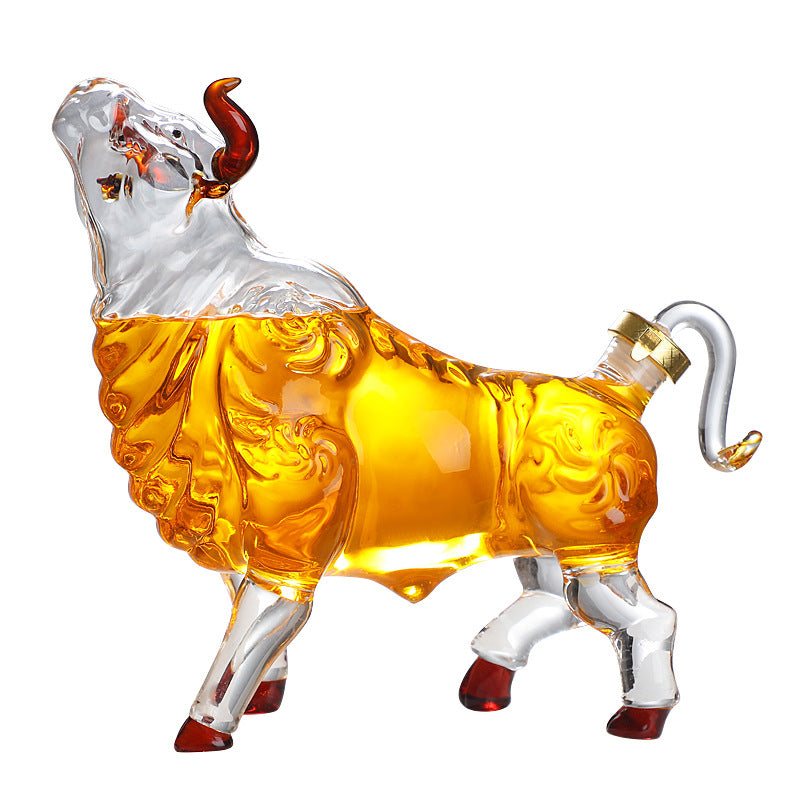 Charging Bull Glass Decanter