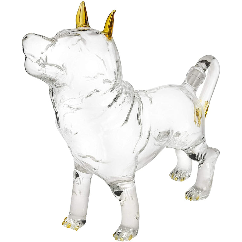 Glass Dog Shaped Decanter-Wine and Whiskey Decanter