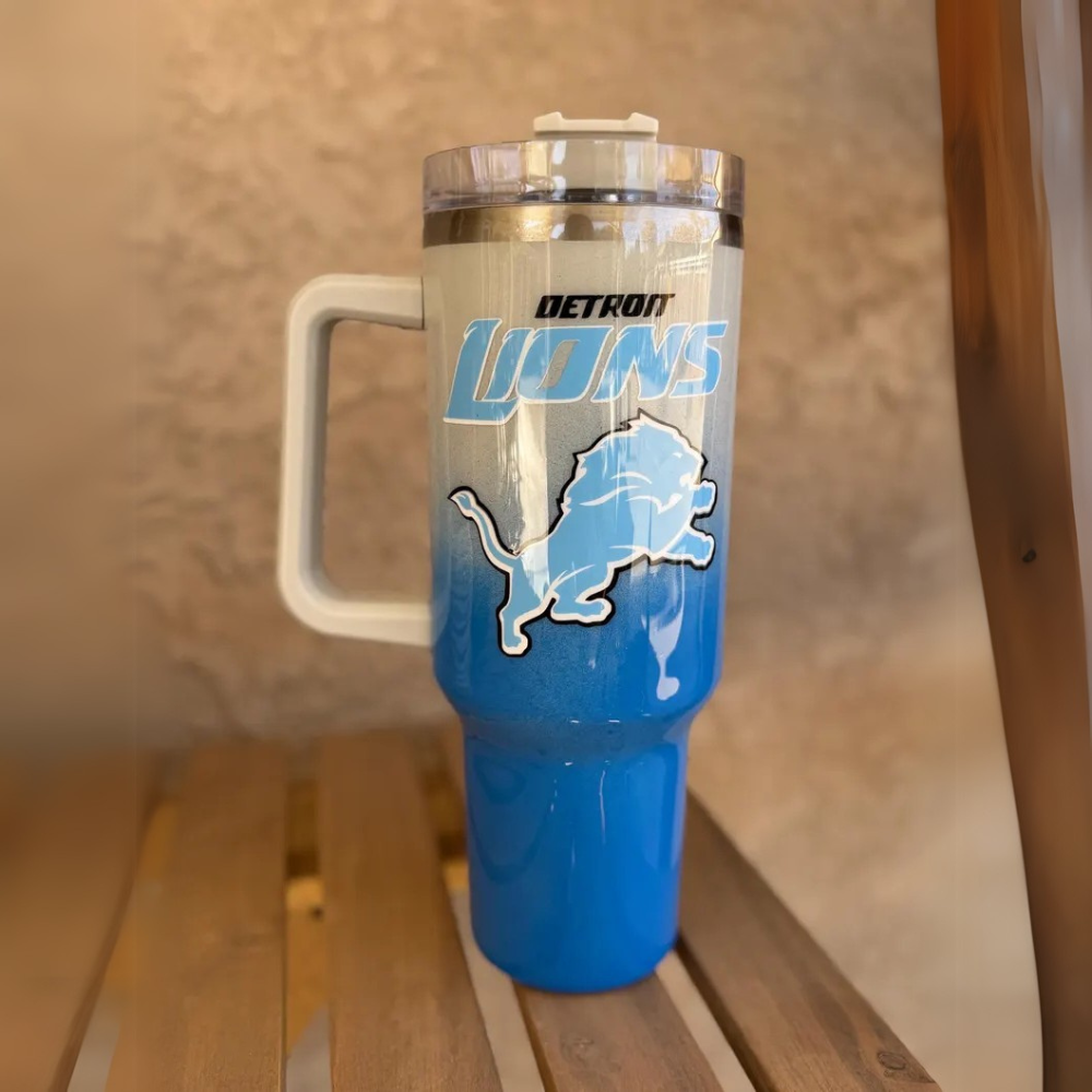 Detroit Lions Logo Printed Tumbler
