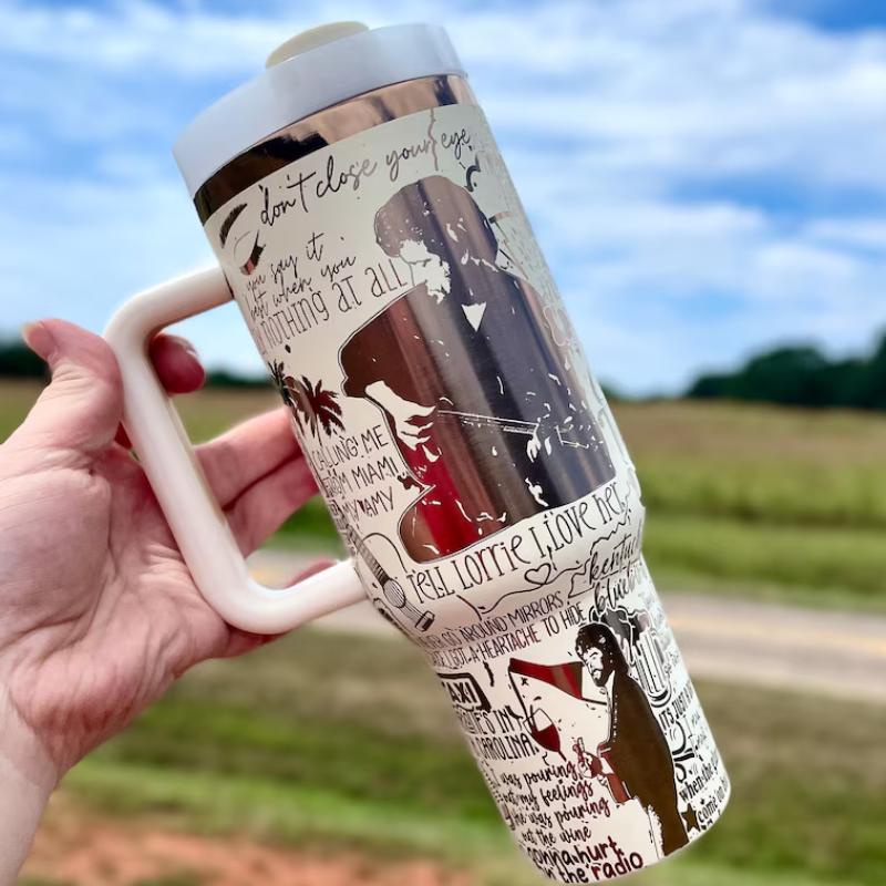 Keith Whitley Legacy 40oz Engraved Tumbler-Wine and Whiskey Decanter