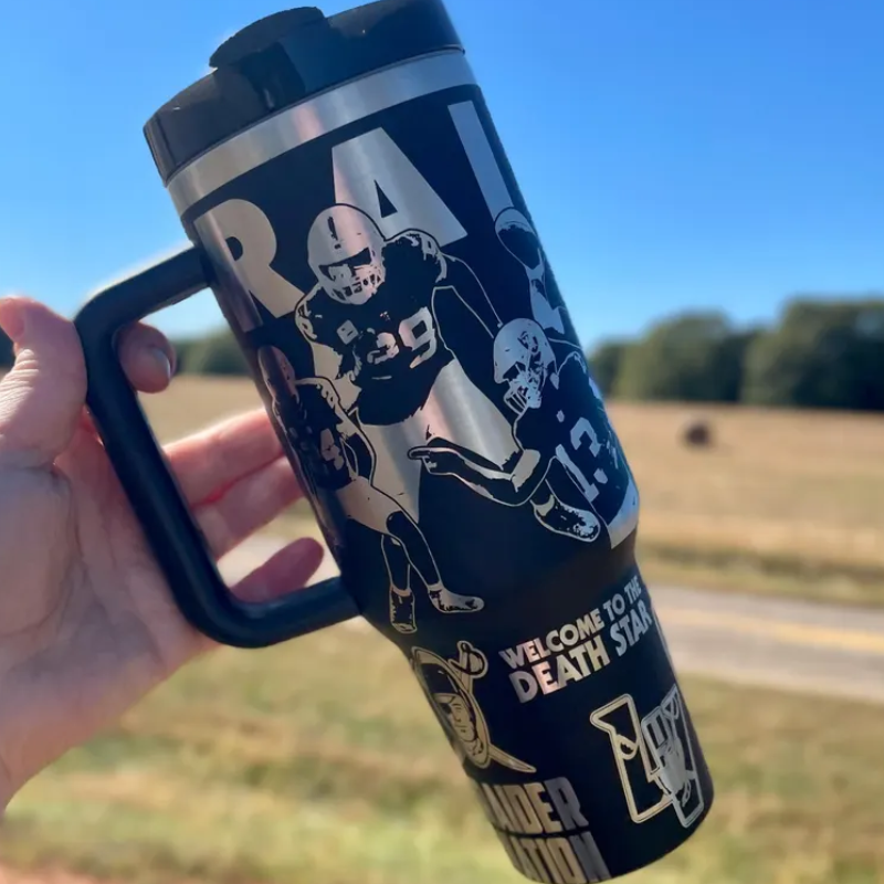 Las Vegas Raiders Tumbler – 40oz Insulated Drinkware for Fans-Wine and Whiskey Decanter