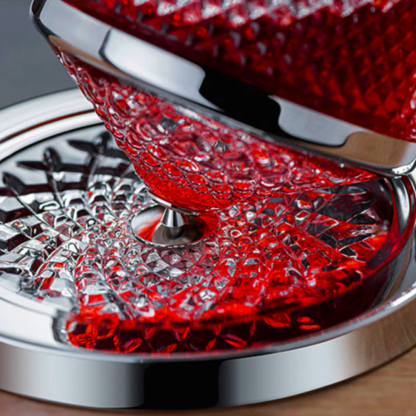 360° Rotating Crystal Wine Decanter with Tray-Wine and Whiskey Decanter