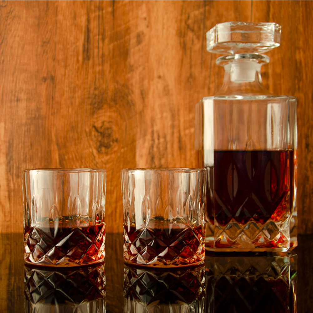 Whiskey Decanter High Class Crystal Glass Set