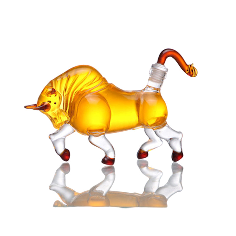 Bull Shaped Glass Decanter-Wine and Whiskey Decanter
