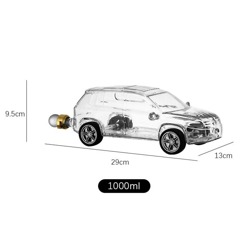 Car Shaped Glass Decanter-Wine and Whiskey Decanter