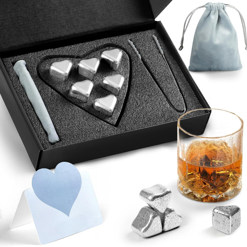Stainless Steel Whiskey Stones Gift Set Elegant And Practical
