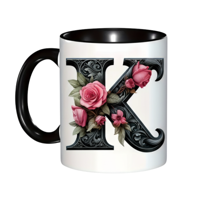 Alphabet Printed Ceramic Coffee Mug