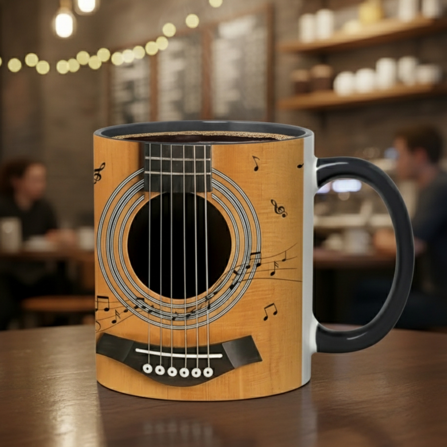 11 Oz Guitar Themed Ceramic Coffee Mug