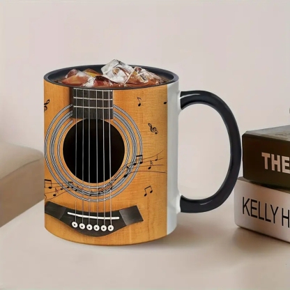 11 Oz Guitar Themed Ceramic Coffee Mug