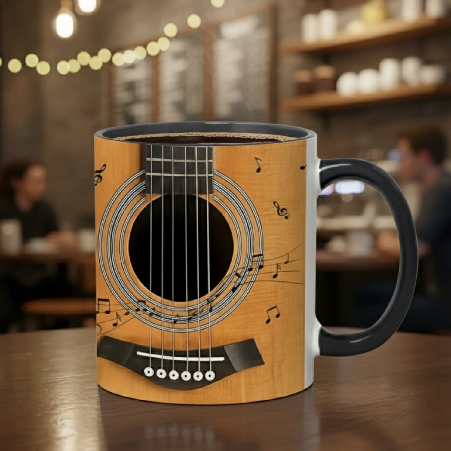11 Oz Guitar Themed Ceramic Coffee Mug
