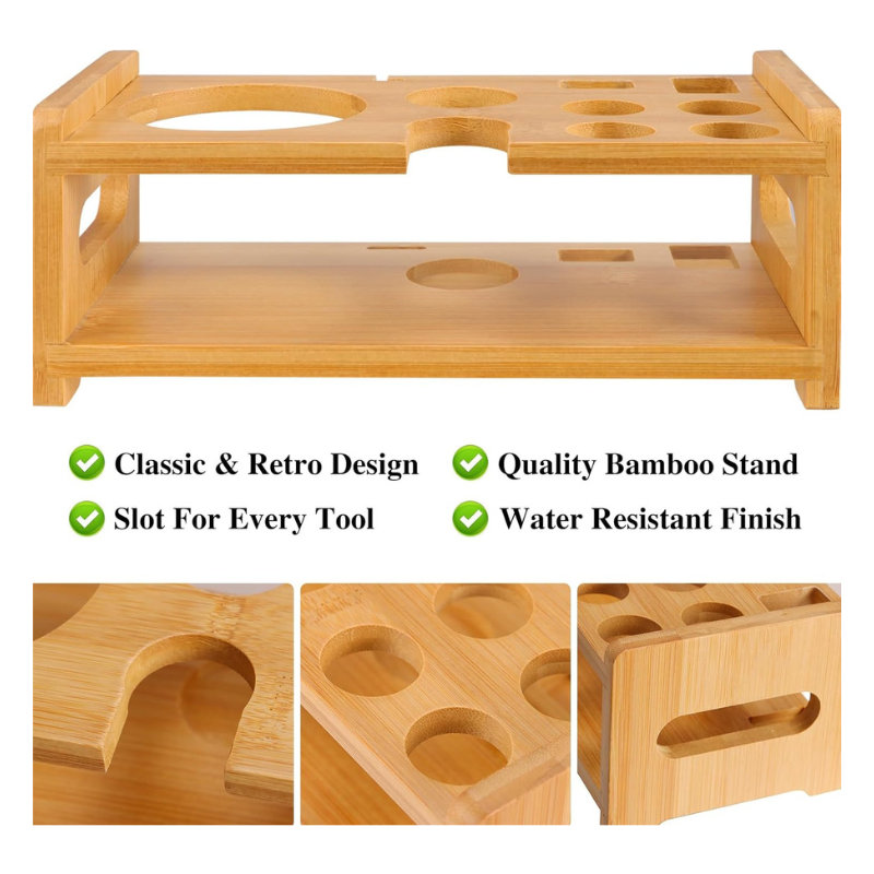 Bartender Tool Set With Bamboo Stand 12 Piece Bar Accessories-Wine and Whiskey Decanter