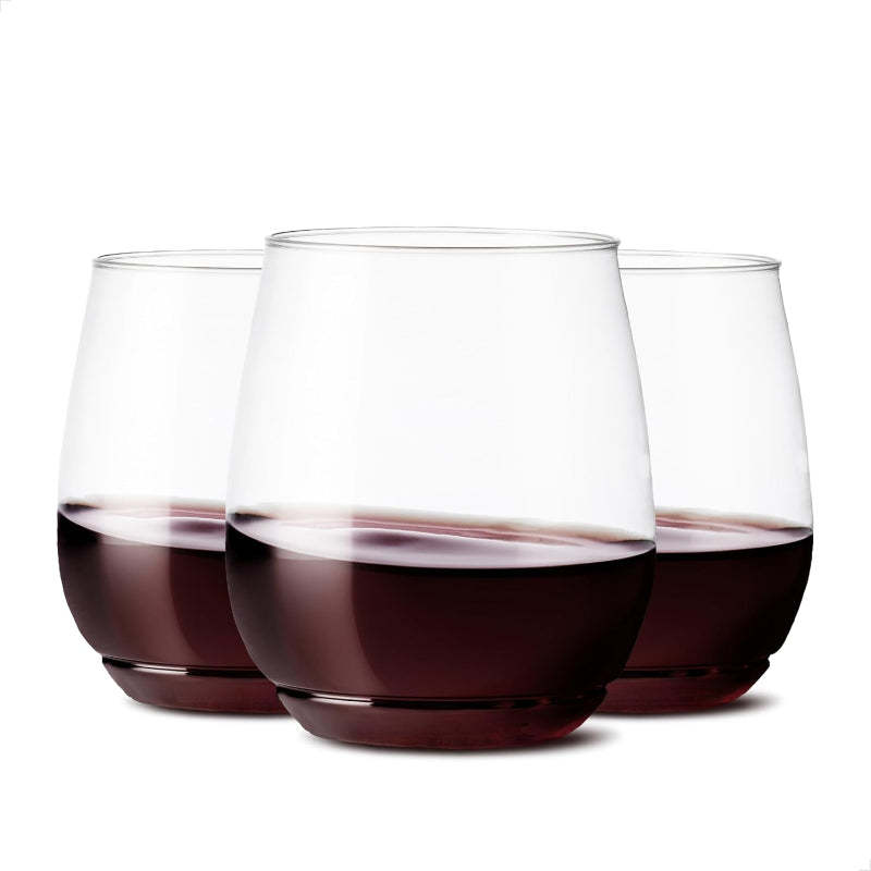 14 oz Plastic Wine Glasses For Shatterproof And  Eco-Friendly Set-Wine and Whiskey Decanter