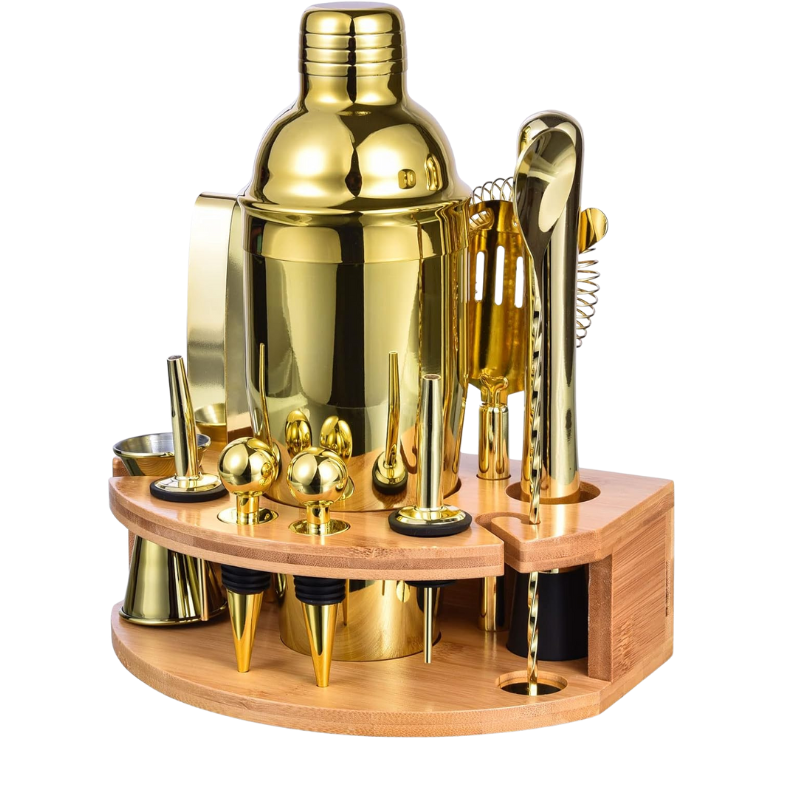 12 Pieces Stainless Steel Bar Tool Set Complete Mixology Kit-Wine and Whiskey Decanter