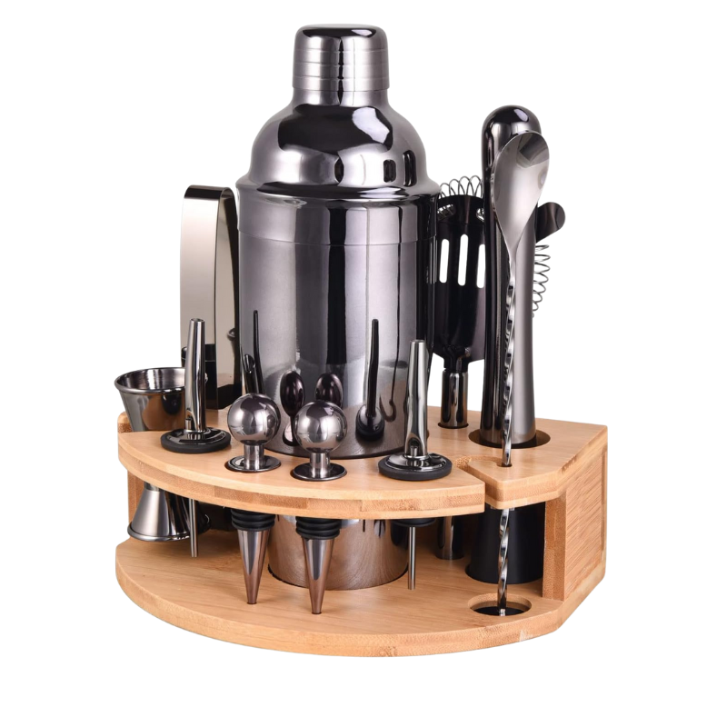 12 Pieces Stainless Steel Bar Tool Set Complete Mixology Kit-Wine and Whiskey Decanter