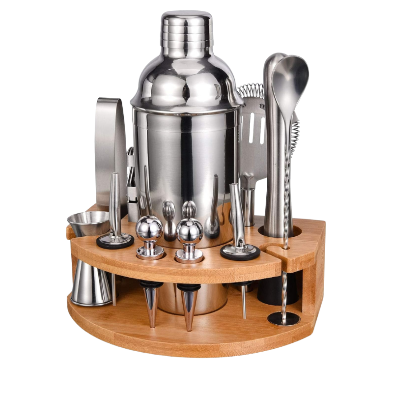 12 Pieces Stainless Steel Bar Tool Set Complete Mixology Kit-Wine and Whiskey Decanter