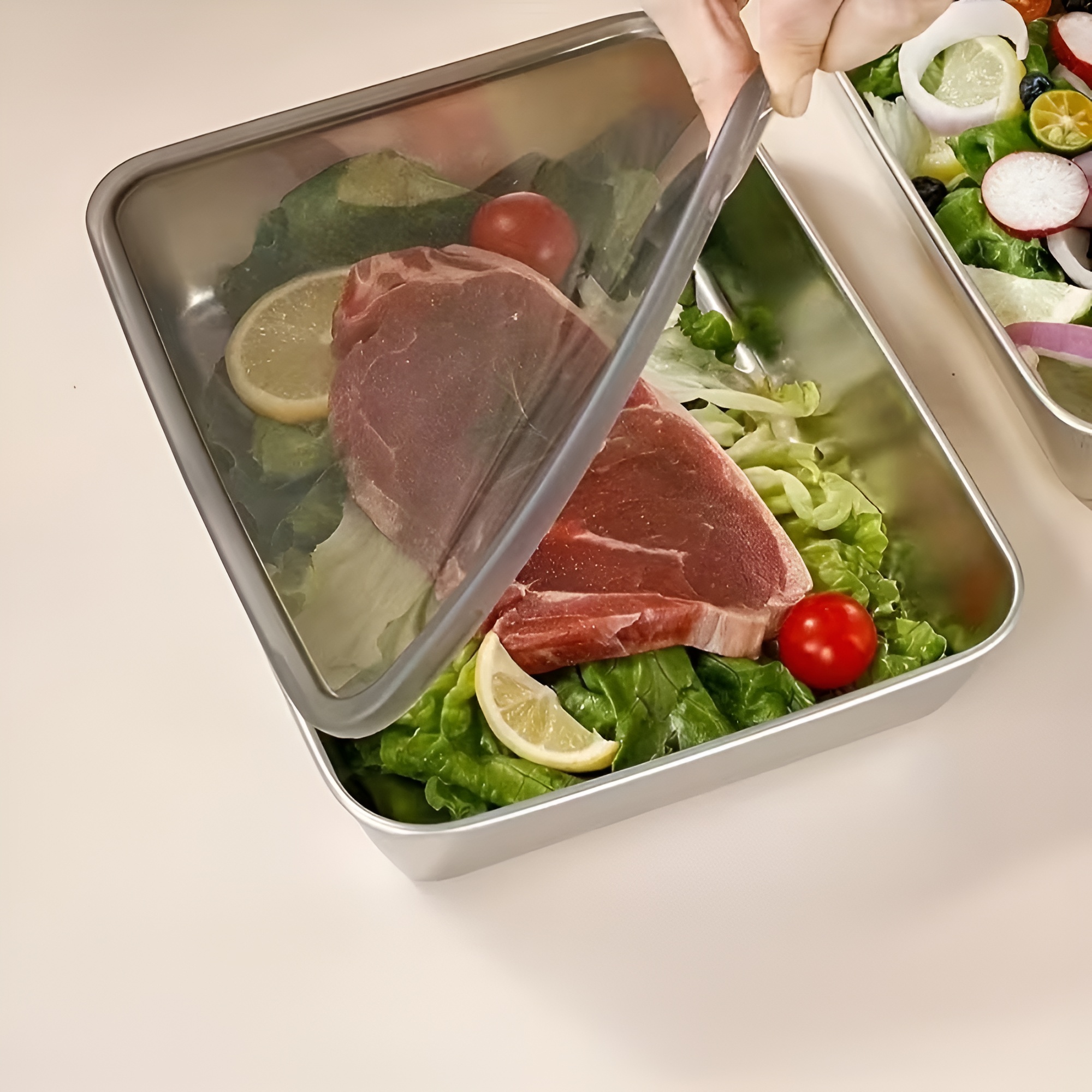 Stainless Steel Food Storage Containers Leak-Proof Reusable