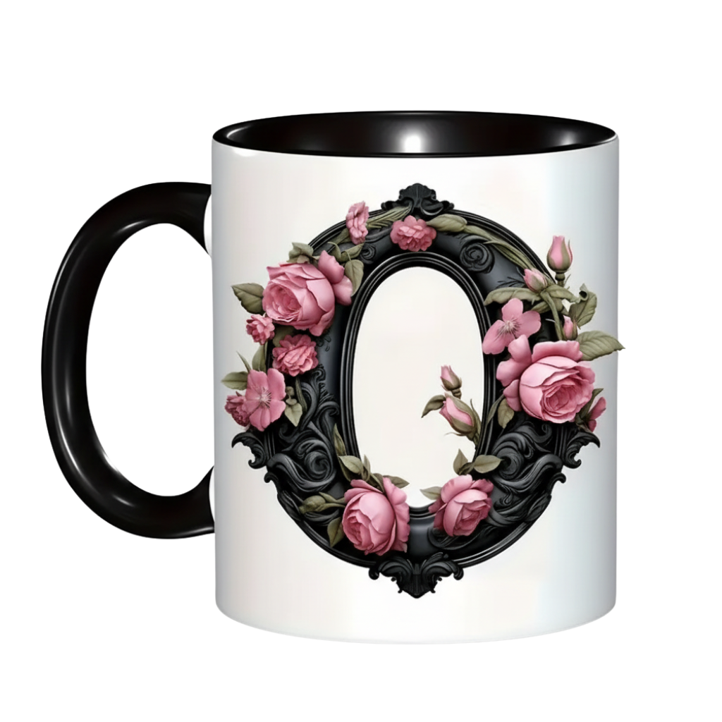 Alphabet Printed Ceramic Coffee Mug