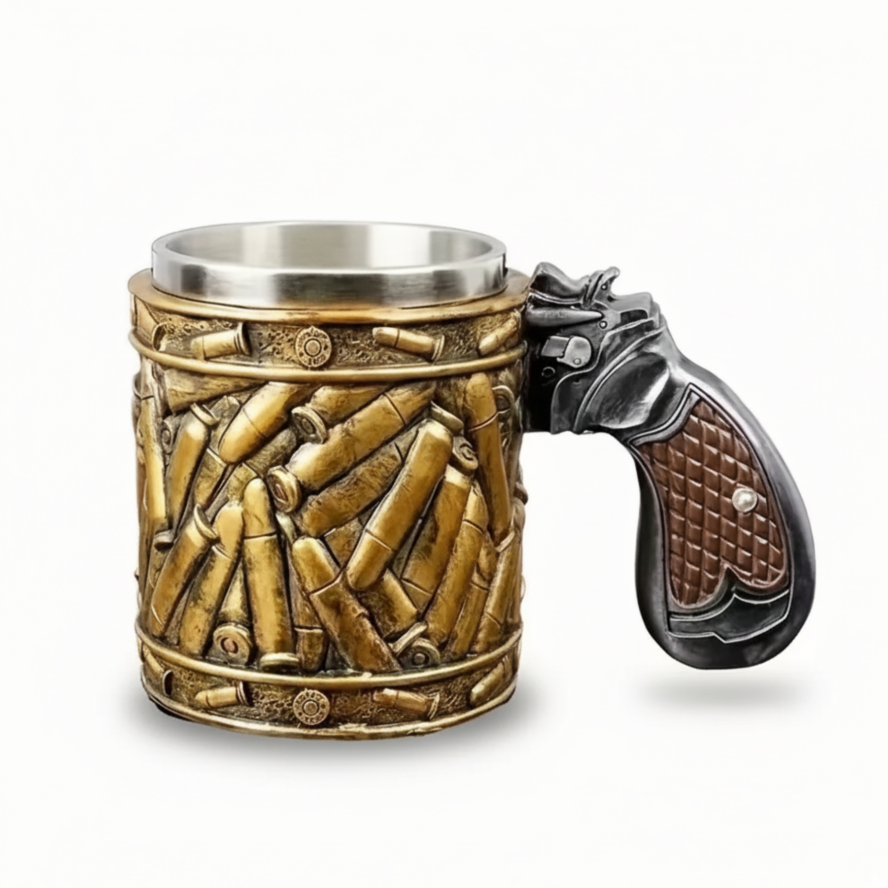 15 Oz Retro Style Stainless Steel Coffee Mug