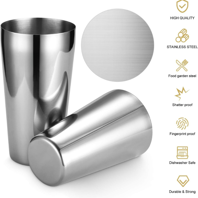 16Piece Stainless Bartender Tool Set With Recipe Guide-Wine and Whiskey Decanter