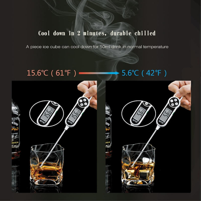 Cube Shape Whiskey Stones With Glasses And Coasters