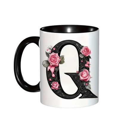 Alphabet Printed Ceramic Coffee Mug