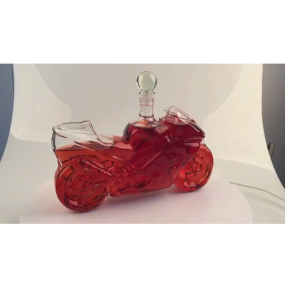 Motorcycle Shaped Glass Decanter