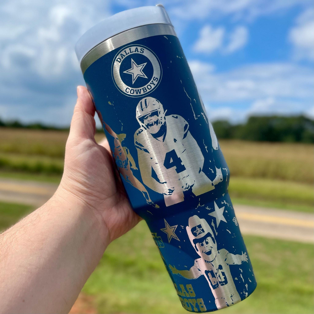 Dallas Cowboys Insulated Tumbler with Team Logo Beverage Holder-Wine and Whiskey Decanter