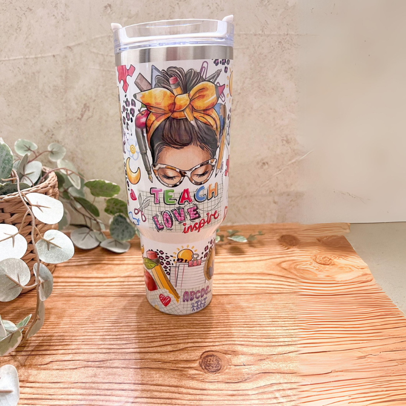 Inspirational Teacher Tumbler-Wine and Whiskey Decanter