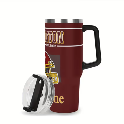 Personalized Washington Commanders Football 40oz Insulated Cup with Name