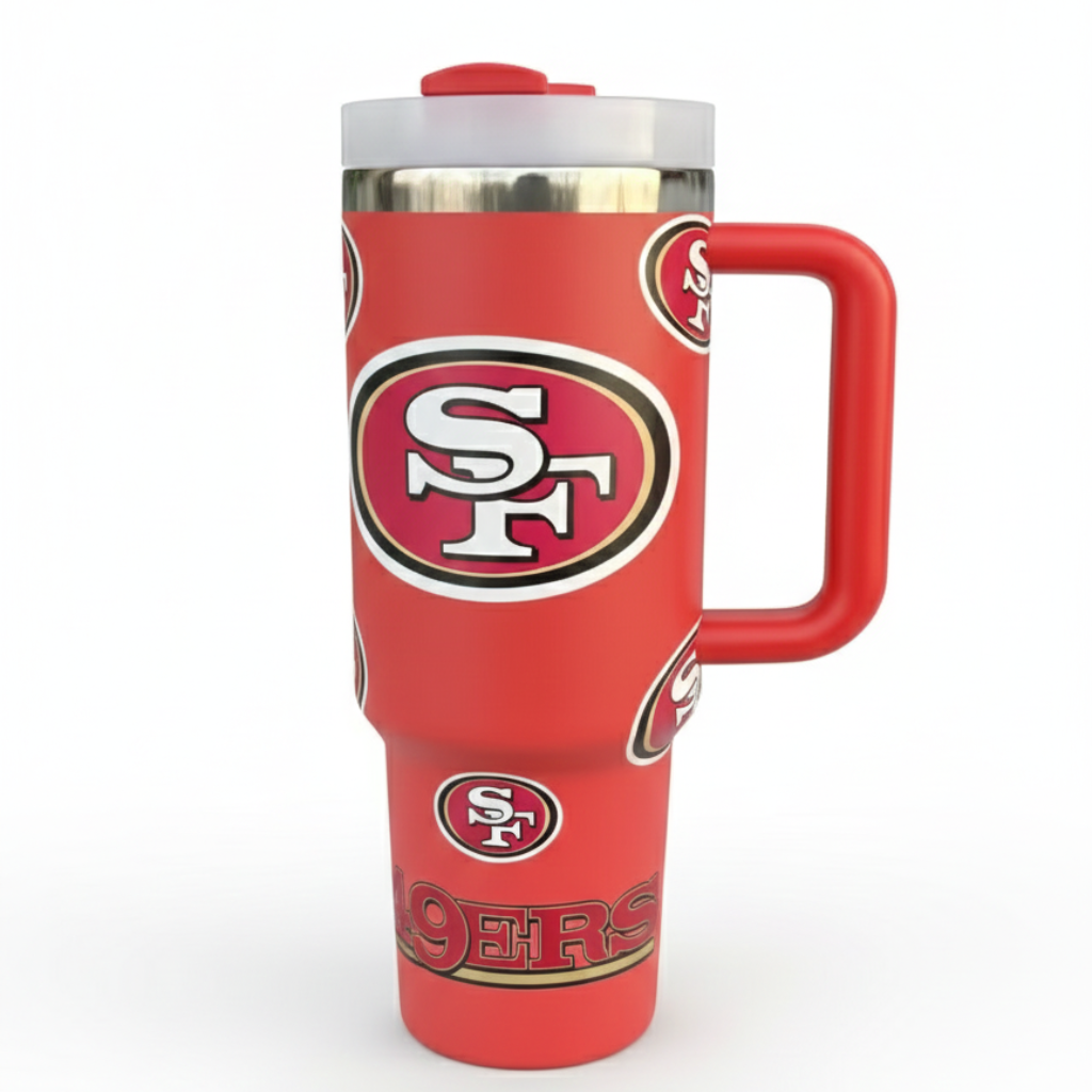 San Francisco 49ers Themed Tumbler With Lid