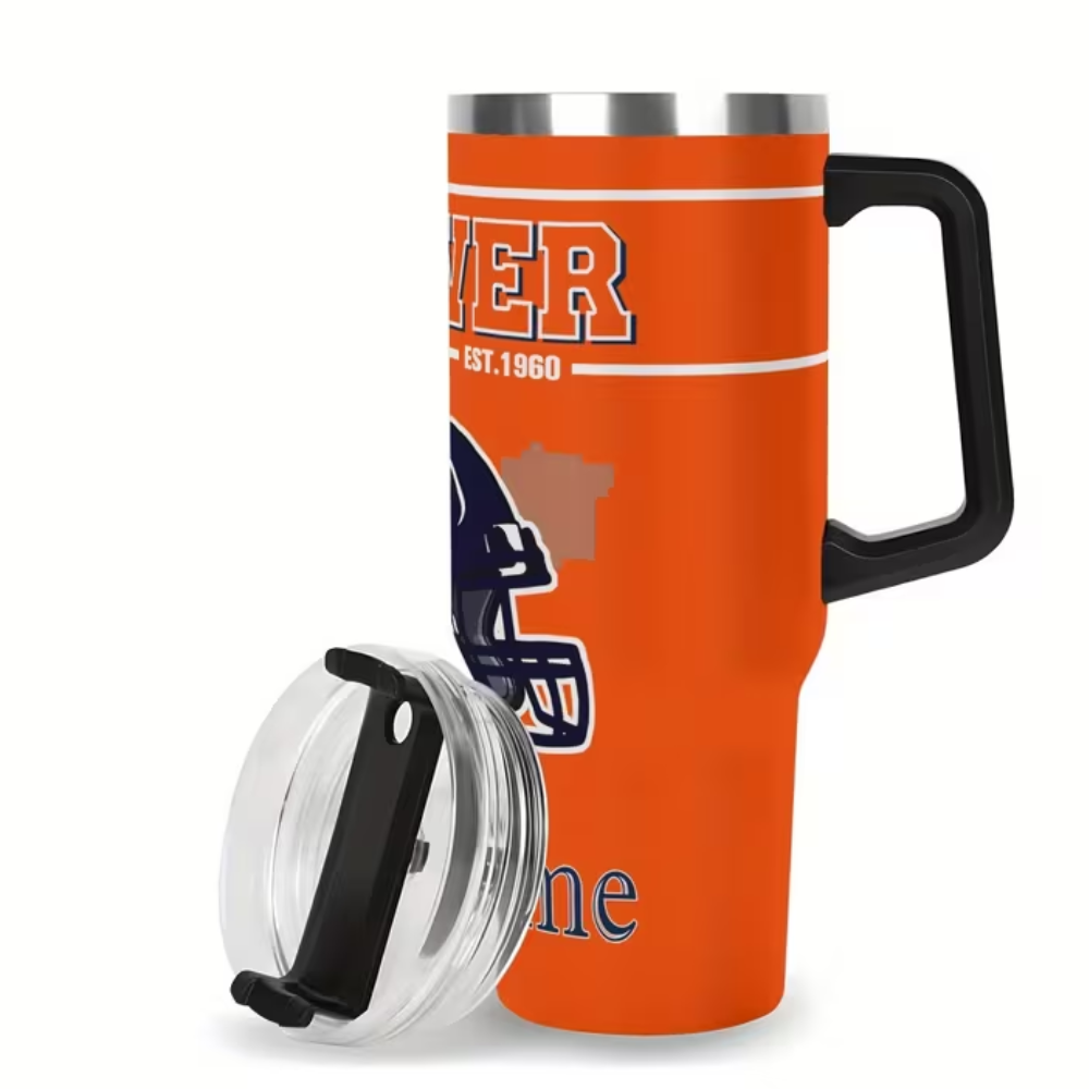 Personalized Denver Football 40oz Insulated Cup with Name