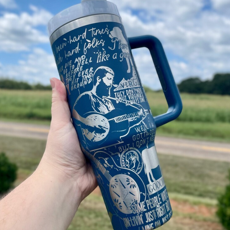Oliver Anthony Music Tumbler-Wine and Whiskey Decanter