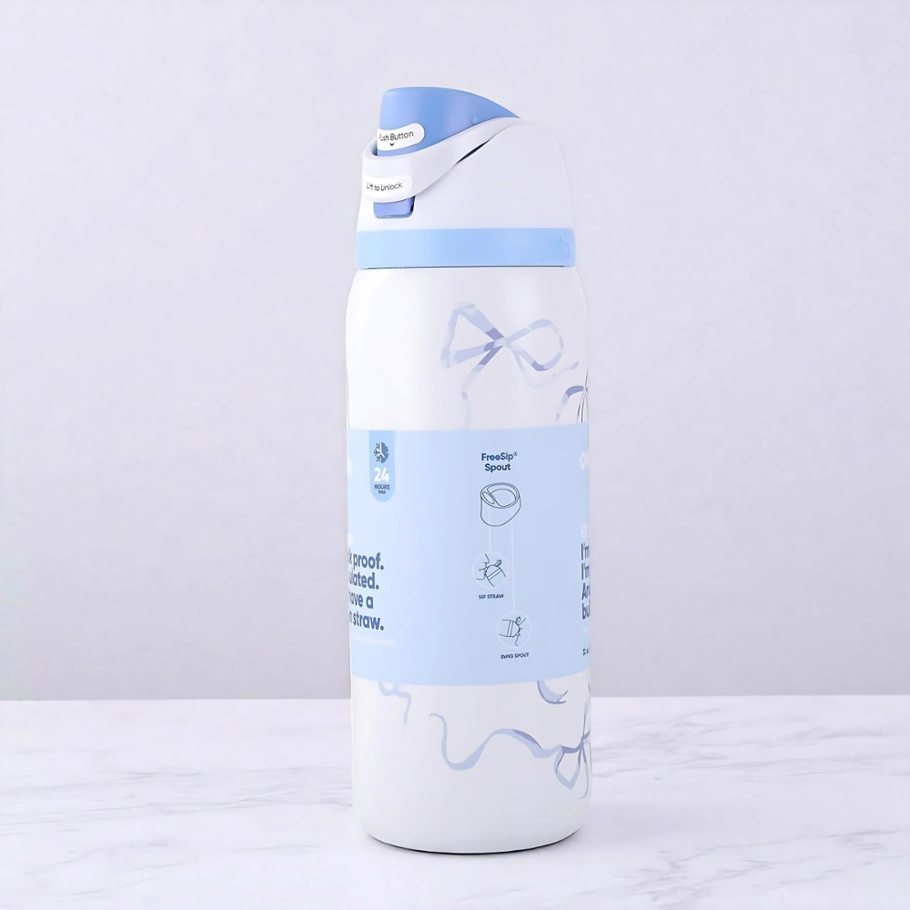 32oz Insulated Stainless Steel Water Bottle With Straw