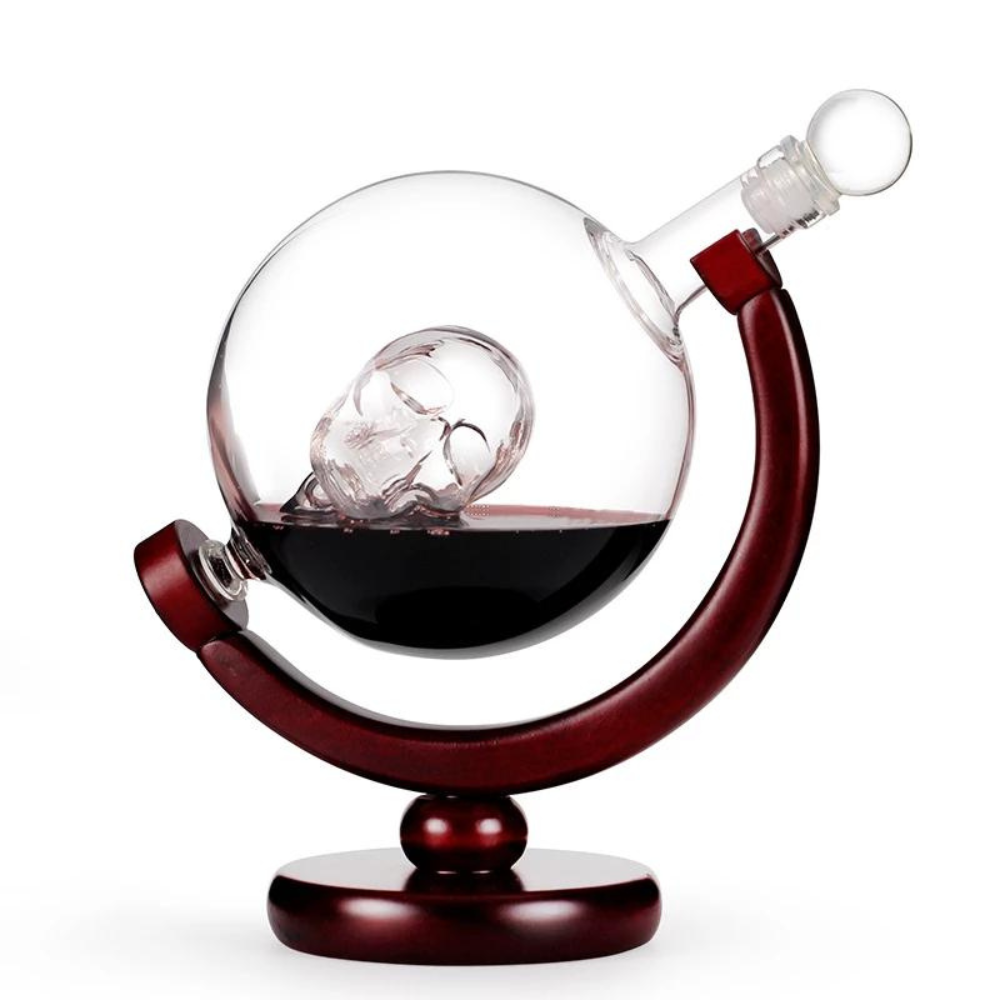 Skull Glass Decanter Set