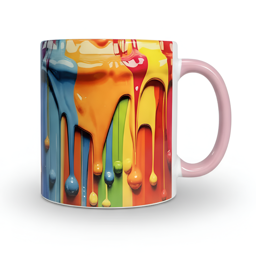 Vibrant 3D Printed Ceramic Coffee Mug