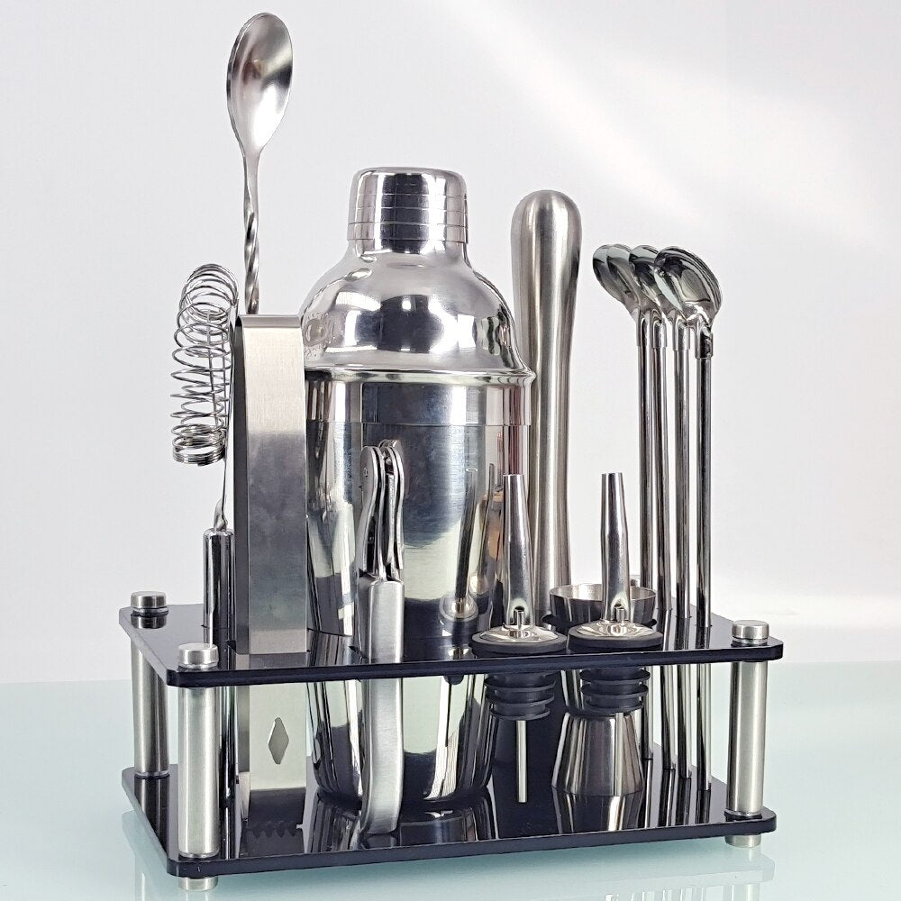 Mixology Cocktail Shaker Set-Wine and Whiskey Decanter