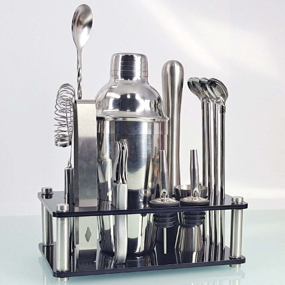 Mixology Cocktail Shaker Set-Wine and Whiskey Decanter