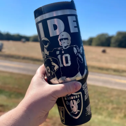 Las Vegas Raiders Tumbler – 40oz Insulated Drinkware for Fans-Wine and Whiskey Decanter