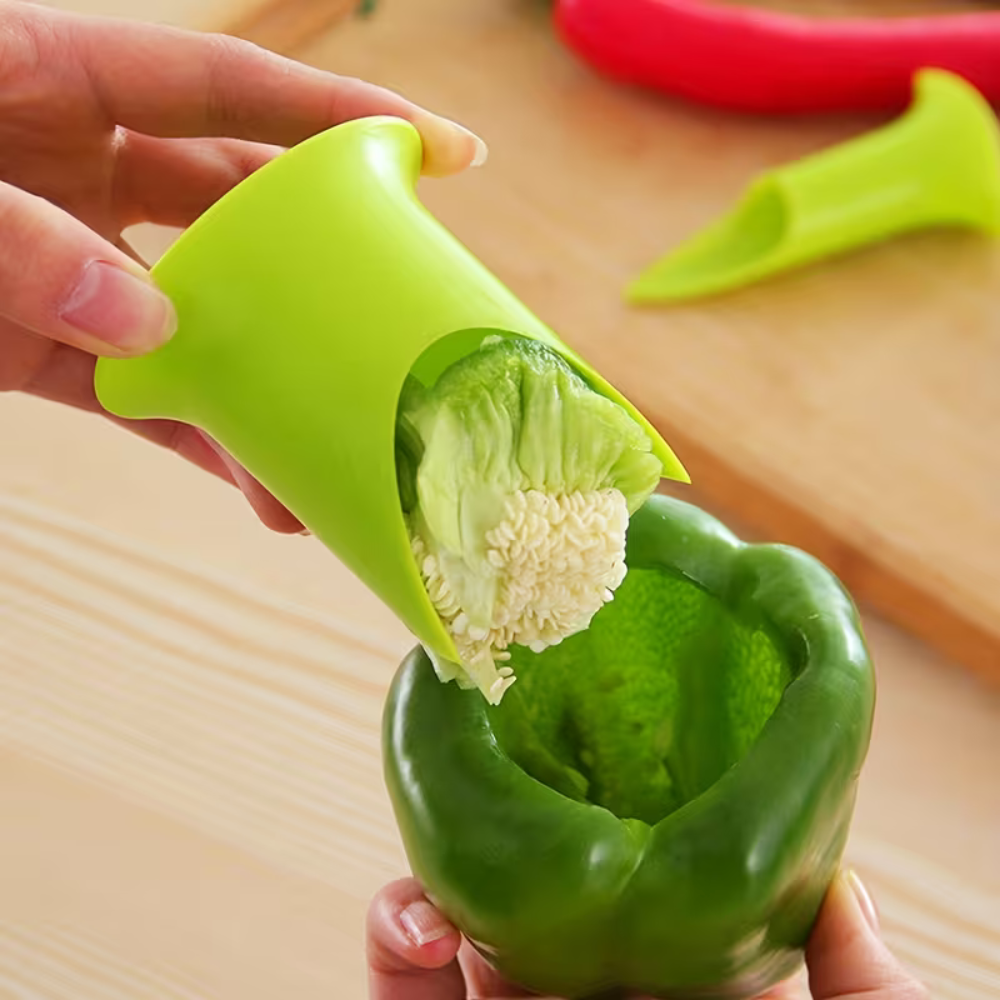 Vegetable Corer & Seed Remover Tool - Zucchini Pepper Tomato Core Remover for Stuffed Vegetables, Kitchen Gadget