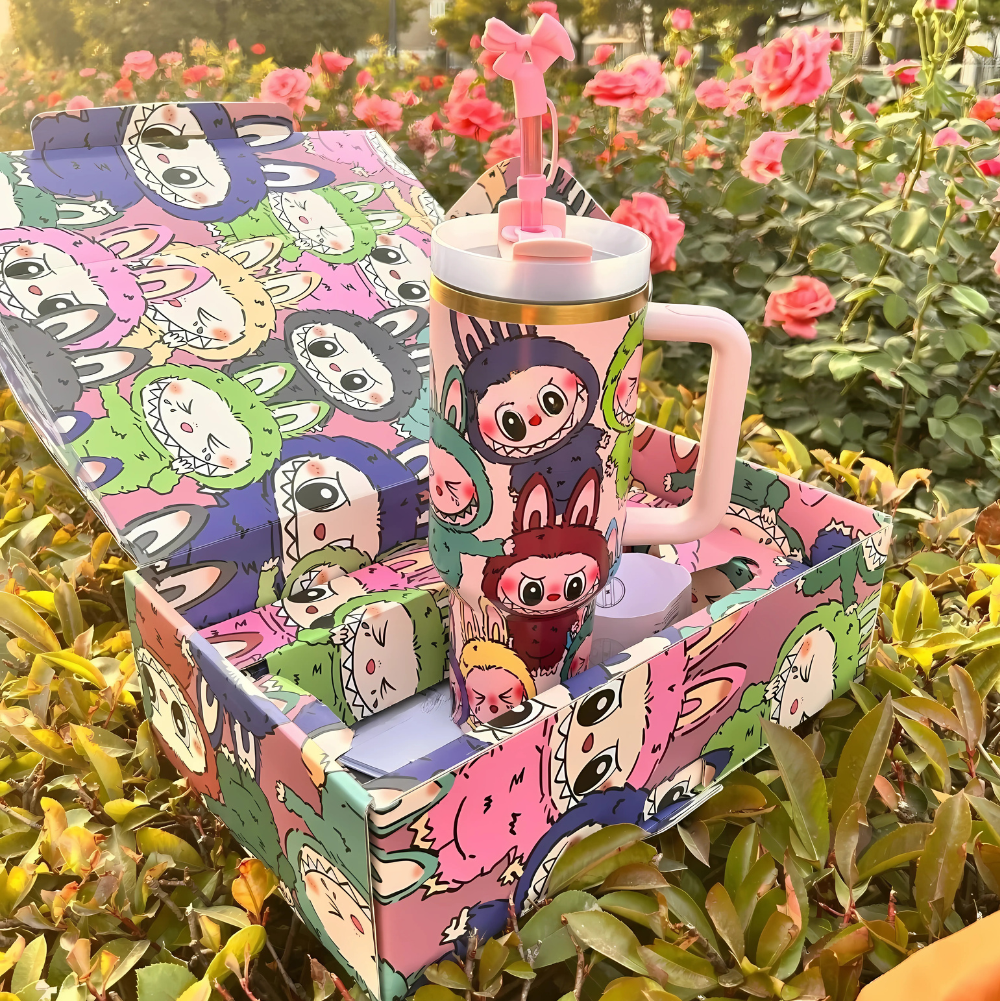 Labubu 40oz Cartoon Tumbler-Wine and Whiskey Decanter