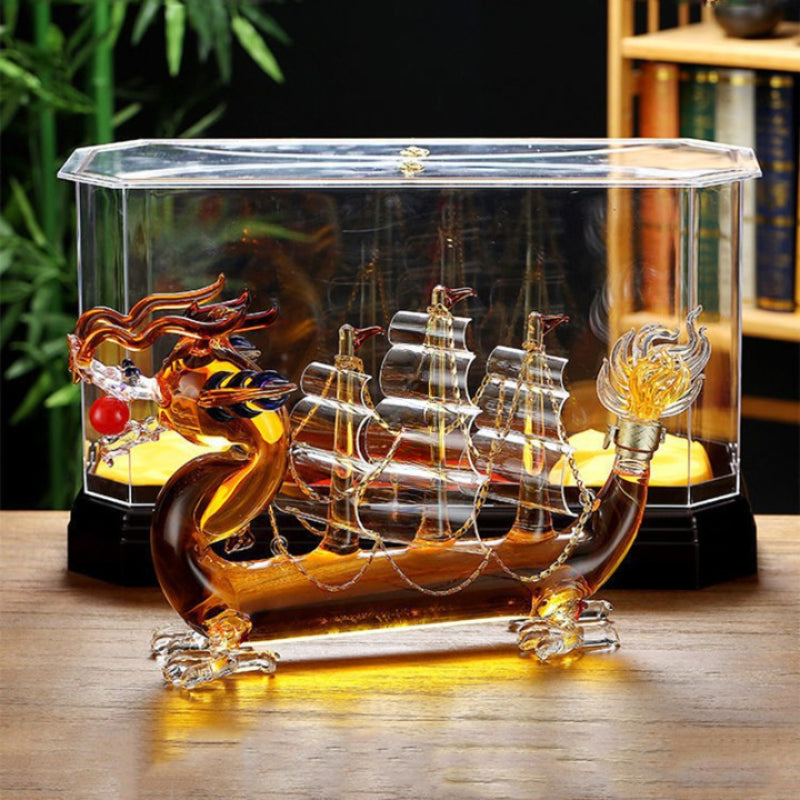 Dragon Ship Glass Decanter-Wine and Whiskey Decanter