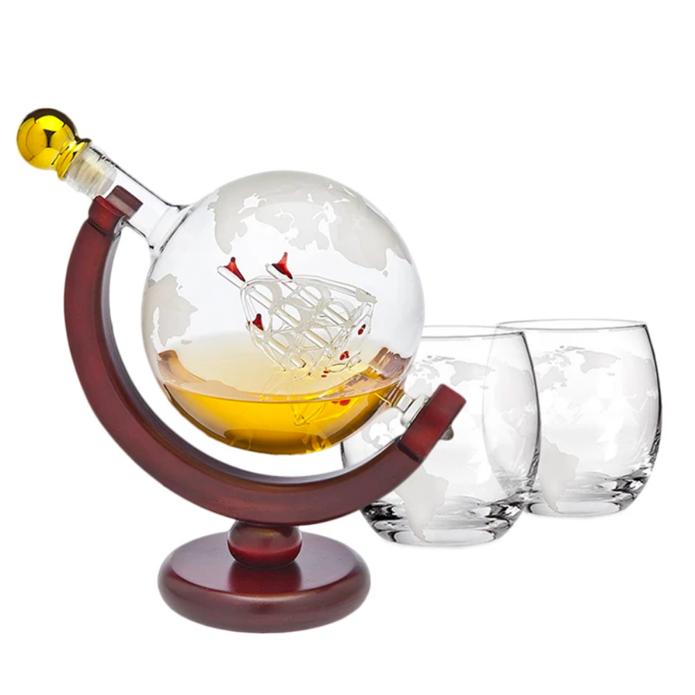 Globe Shaped Liquor Decanter-Wine and Whiskey Decanter