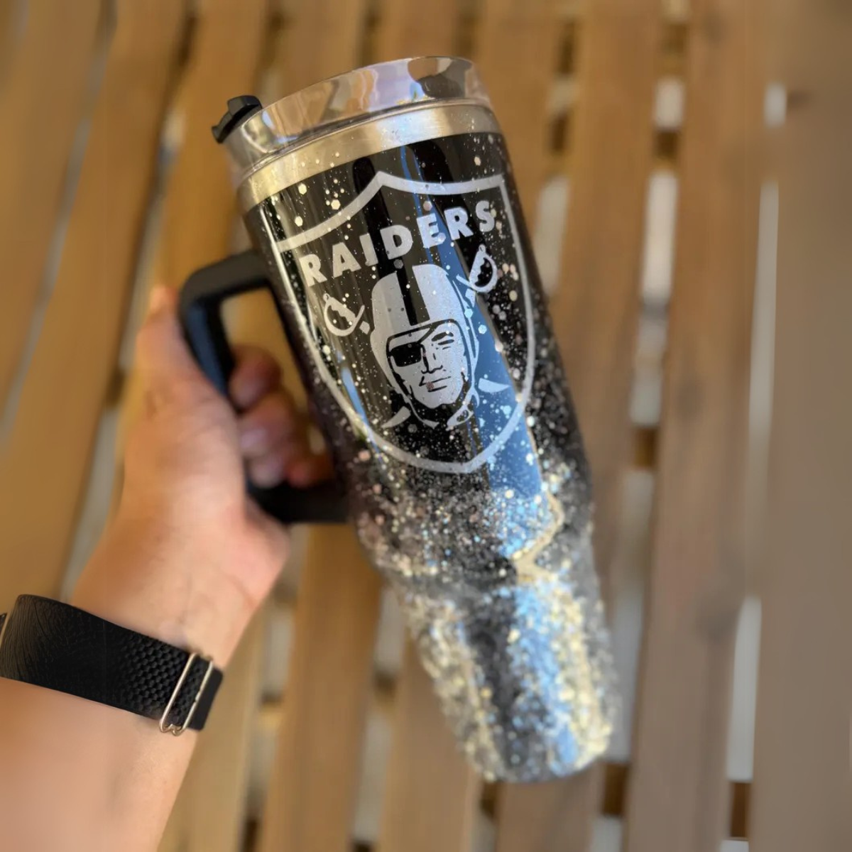 Las Vegas Raiders Double Wall Insulated Tumbler-Wine and Whiskey Decanter