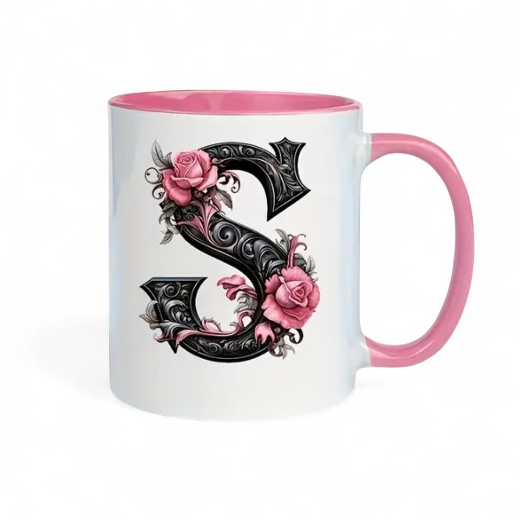 Alphabet Printed Ceramic Mug