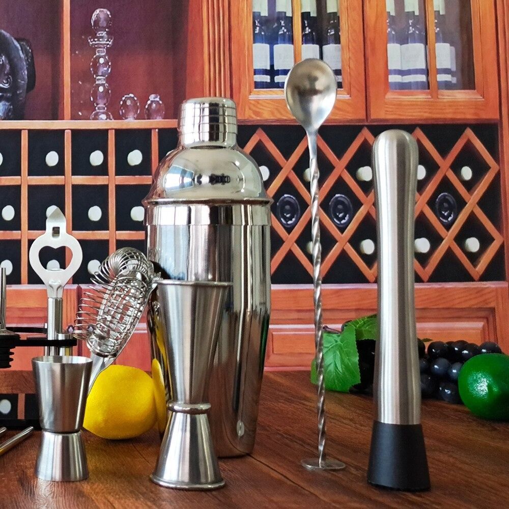 Stainless Steel Bar Set-Wine and Whiskey Decanter