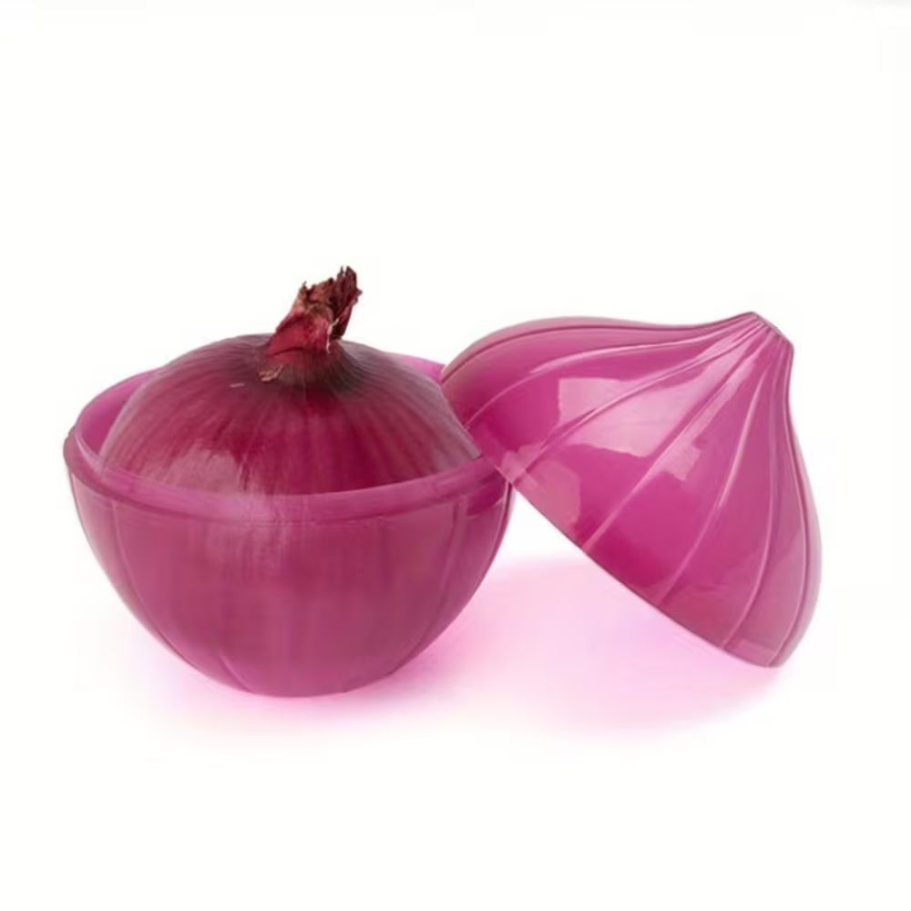 2 Pack Of Vegetable Shaped Onion Storage Container